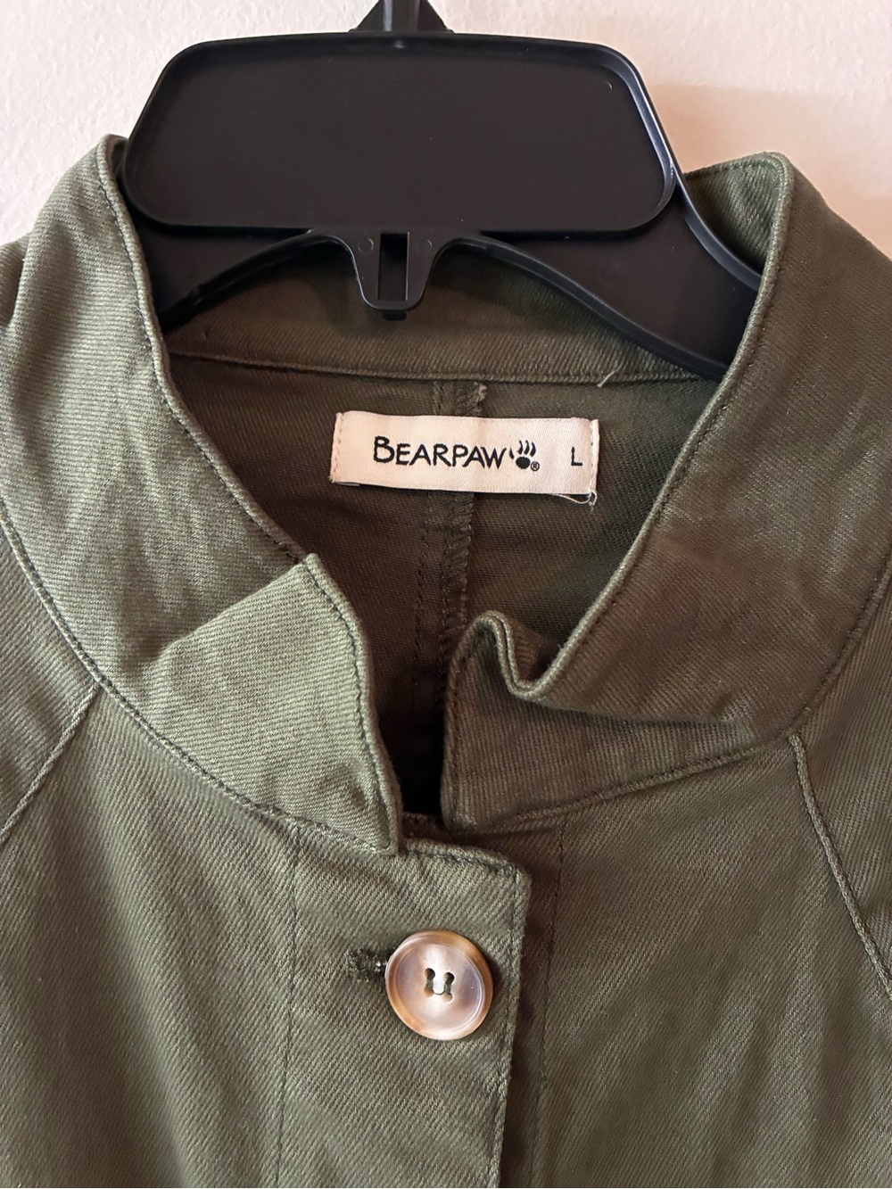 BearPaw Olive Utility Jacket with Button Front - Picture 3 of 8